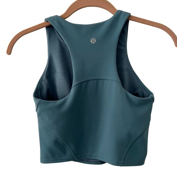 Lululemon Wunder Train Racerback Tank/Sports Bra in Medium Forest Blue – Size 2 - Picture 5 of 6